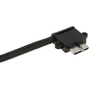 90 graden USB 3.0 to Micro 3.0 Data Kabel voor Samsung Galaxy Note III / N9000  Lengte: 26cm