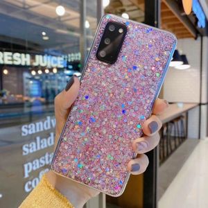 Voor Samsung Galaxy A10/M10 Glitter Pailletten Epoxy TPU Telefoon Case (Roze)