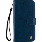 Voor Huawei P20 Lite Business stijl olie Wax textuur horizontale Flip lederen draagtas met houder & kaartsleuven & portemonnee (blauw)
