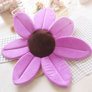 Opvouwbare badkuip bloeien wastafel Lotus bloem Badmat Pad voor Pasgeboren Baby  maat: 80 x 80 cm x 5cm(Purple)