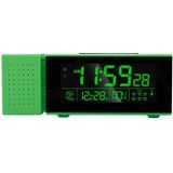 TS-P30 Multifunctionele NachtlichtAlarm Digitale Klok met FM Radio & Temperatuur / Vochtigheid Display & IR Sensor Functie(Groen)
