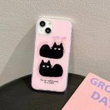 Voor iPhone 12 Pro Max IMD Telefoonhoes met schattig dierenpatroon (Kat)