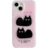 Voor iPhone 12 Pro Max IMD Telefoonhoes met schattig dierenpatroon (Kat)