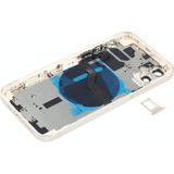 Batterij achterklep (met zijtoetsen  kaartlade  voeding + volume flexkabel & draadloze oplaadmodule) voor iPhone 12 (wit)