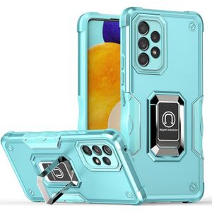 For Samsung Galaxy A53 5G Ring Holder Non-slip Armor Phone Case(Mint Green)