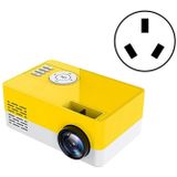 S261/J16 Home Mini HD 1080P Draagbare LED-projector ondersteuning TF-kaart / AV / U-schijf stekkerspecificatie:AU-stekker(geel wit)