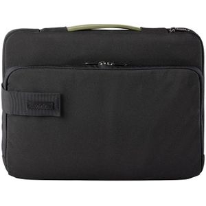 POFOKO E550 13 inch draagbare waterproof polyester laptop handtas met koffer riem (zwart)