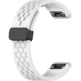 Voor Garmin Fenix 5S Plus 20 mm siliconen horlogeband met vouwgesp
