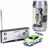 Coke kan mini RC auto radio afstandsbediening micro Racing auto (groen + wit)