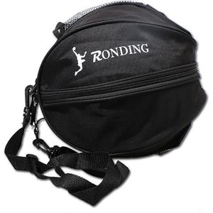 One-shoulder Two-way Opening Zipper Basketball Volleyball Football Bag Sports Ball Bag(Black )