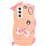 Voor Samsung Galaxy S22 + 5G Crossbody Cartoon Silicone Phone Case (Varken)