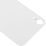 Gemakkelijk vervanging grote camera gat glas terug batterij cover met lijm voor iPhone XR (wit)