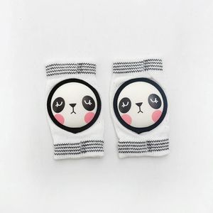 3 paren baby knie pads zomer mesh dunne katoenen baby kruipen anti-val elleboog knie pads geschikt leeftijd: 0-4 jaar oud (zwart wit panda)