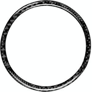 Auto carbon fiber stuurwiel cirkel decoratieve sticker voor Mazda 3 Axela / ATENZA / CX-4 / CX-5 2017-2018  links en rechts rijden universeel