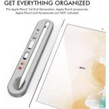 Stoyobe PC + Silicone Stylus Pen Magnetic Absorption Storage Box For Apple Pencil 1 / 2(Grey)