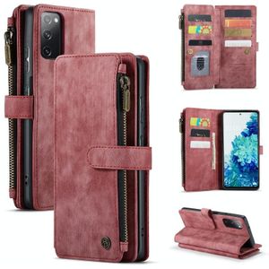 Voor Samsung Galaxy S20 FE CASEME-C30 PU + TPU Multifunctionele Horizontale Flip Lederen Case met Houder & Card Slot & Portemonnee & Rits Pocket