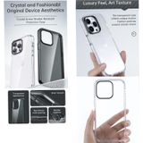 Voor iPhone 14 Pro Rock Crystal Armor PC schokbestendig TPU telefoonhoesje (transparant zwart)