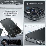 Voor iPhone 14 Pro Rock Crystal Armor PC schokbestendig TPU telefoonhoesje (transparant zwart)