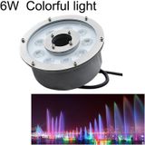 6W landschap kleurrijke kleur veranderende ring LED aluminiumlegering onderwater fontein licht (kleurrijke)