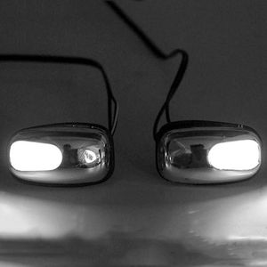 Auto Ruitenwisser Sproeier Spray Decoratieve Lamp LED Hood Spray Lights (Wit)
