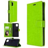 Voor Galaxy A81 Crazy Horse Texture Horizontal Flip Leather Case met Holder & Card Slots & Wallet & Photo Frame(greed)