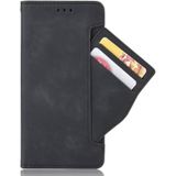 Voor Kyocera Android One S10 Skin Feel Calf Texture Card Slots Leather Phone Case(Black)