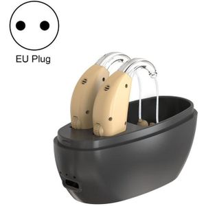 Ouderlijk gebruik kan geluidsversterker hoortoestel  specificatie: EU-plug (huidkleur dubbel machine + zwarte laadbak)