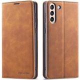 Voor Samsung Galaxy S21+ 5G Forwenw Dream Series Oil Edge Sterk magnetisme Horizontale Flip Lederen case met Holder & Card Slots & Wallet & Photo Frame(Brown)