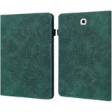 Voor Samsung Galaxy Tab S2 9.7 T815 Peacock Embossed Patroon TPU + PU Horizontale Flip Lederen Case met Houder & Kaart Slots & Portemonnee (Groen)