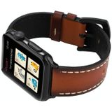 Retro Head-layer Cowhide Genuine Leather Watchband Voor Apple Watch Series 6 & SE & 5 & 4 40mm / 3 & 2 & 1 38mm (Donkerbruin)