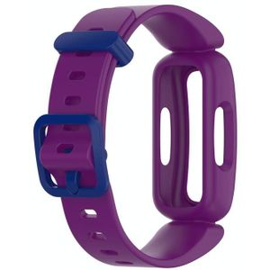Voor Fitbit Inspire 2 Silicone Replacement Strap Watchband (paars + donkerblauw)