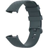 18mm Color Buckle TPU Polsband horlogeband voor Fitbit Charge 4 / Charge 3 / Charge 3 SE (Rock Teal)