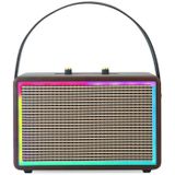 Leer Kleurrijk Lichteffect Karaoke Audio Retro Outdoor Bluetooth-luidspreker  Stijl: Enkele luidspreker