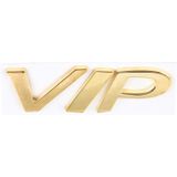 VIP-Shape glanzende metalen auto gratis Sticker(Gold)