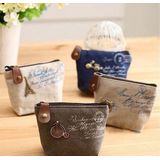 4 PC'S Vintage mini Coin Purse Pouch tas houders cadeau portefeuilles klassieke nostalgische opbergtas (grijs)