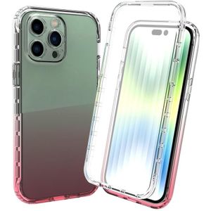 Full Body Shockproof Clear Gradient Phone Case voor iPhone 14 Pro