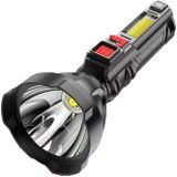 Plastic Flashlamp COB Werklamp Long Shot USB Sterke lichte zaklamp