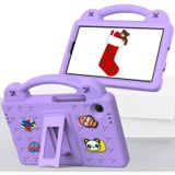 Voor Samsung Galaxy Tab A9 Handvat Kickstand Kinderen EVA Schokbestendige Tablet Case (Licht Paars)