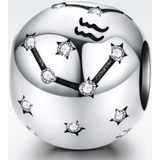 S925 Sterling Silver Twelve Constellation Beaded DIY Bracelet Accessoires Sieraden Zilveren Kralen  Stijl: Waterman