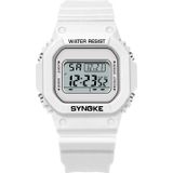 Syneke 9620 Paar Sport Plastic Band Elektronisch Horloge (Angel White)