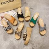 999 Dames Wedge Platform Slippers  Maat: 34