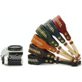 Zeku Retro Lederen SLR Polsband Anti-drop Camera Polsband zonder Camera(Zwart)