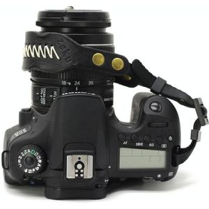 Zeku Retro Lederen SLR Polsband Anti-drop Camera Polsband zonder Camera(Zwart)