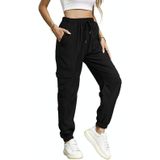 Vrouwen Effen kleur Casual broek (kleur: zwart Maat: M)