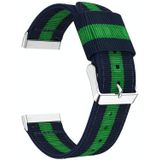 Voor Fitbit versa 3 nylon vervangende band horlogeband (groen zwart)
