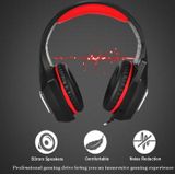 V1 3 5 mm RGB kleurrijke lichtgevende draadbesturing gaming headset  kabellengte: 2.2m (Zwart Blauw)