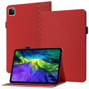 Rhombushuid Feel Horizontale Flip Tablet Leren Case met Kaart Slots & Houder & Slaap / Weks-up Functie voor iPad Pro 11 2021/2020 / 2018 (Rood)