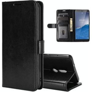 Voor Nokia C3 R64 Texture Single Horizontal Flip Protective Case met Holder & Card Slots & Wallet en Photo Frame(Black)