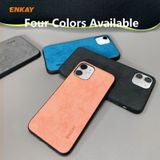 Voor iPhone 11 ENKAY ENK-PC0282 2 in 1 Business Series Fabric Texture PU Leather + TPU Soft Slim Case Cover & 0 26mm 9H 2.5D Tempered Glass Film(Black)