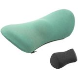 Auto Supplies Lumbale Ondersteuning Memory Foam Auto Rugleuning Lumbale Kussen Seat Cushion Lumbar Kussen  Kleur: Matcha Green + Dark Gray